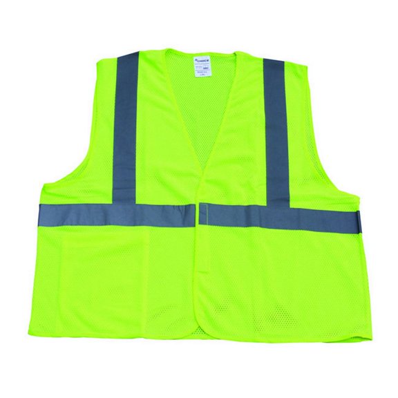 TruForce™ Solid Mesh Safety Vest, Large, Lime, 1/Each