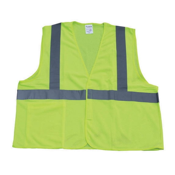 TruForce™ Solid Mesh Safety Vest, X-Large, Lime, 1/Each