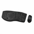 thumbnail image 1 of Adesso Truform Media 1600 WKB-1600CB 2.4GHz RF Wireless Ergonomic Keyboard and Optical Mouse , Multi-Media Keys and Adjustable DPI Mouse 5 Million Keystrokes Black, 1 of 6
