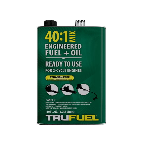 TruFuel 40:1 2-Cycle Engine Fuel, Liquid Fuels, 110 oz (1 Pack)
