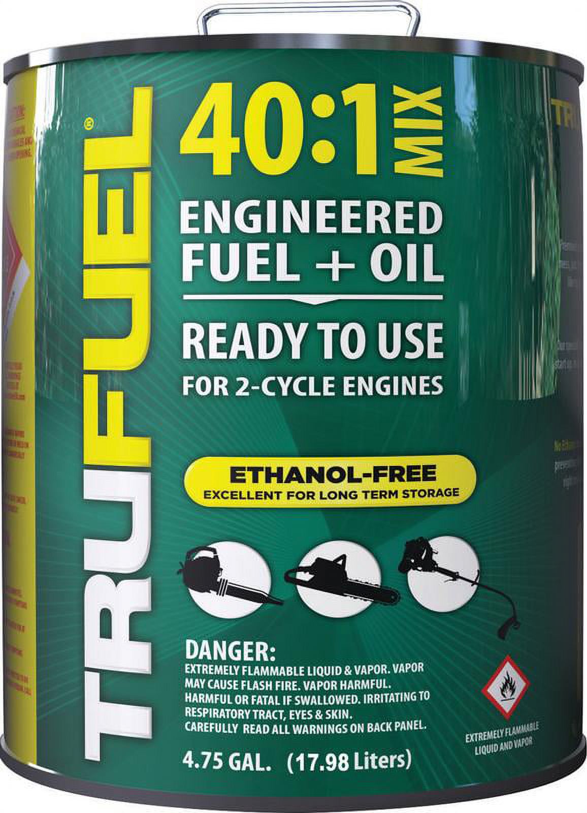TruFuel 6525514 PreMixed Fuel, 4.75 gal, Can, Green, Liquid