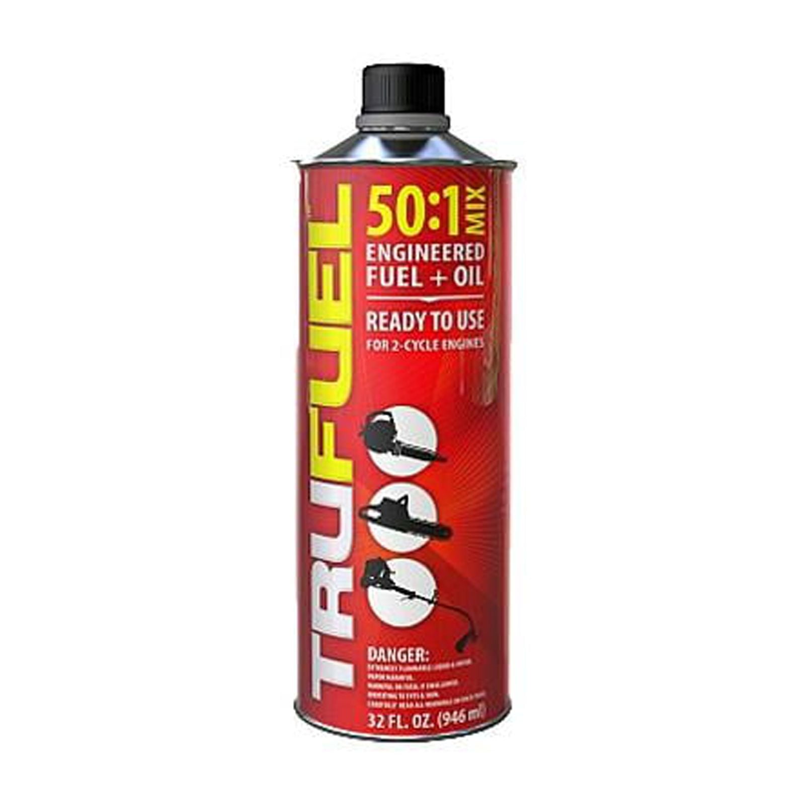 TruFuel 6525638 Pre-Mixed 50:1 Fuel \u0026 Oil, 2-Cycle Engines, 32 oz. - Quantity 6