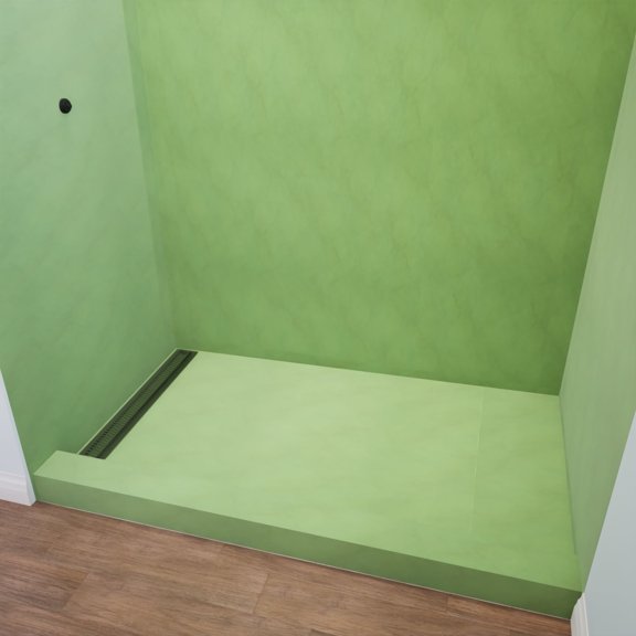 TruGard Curbless Linear Shower Kit 75in. x 60in. with End Drain (Tile-In)