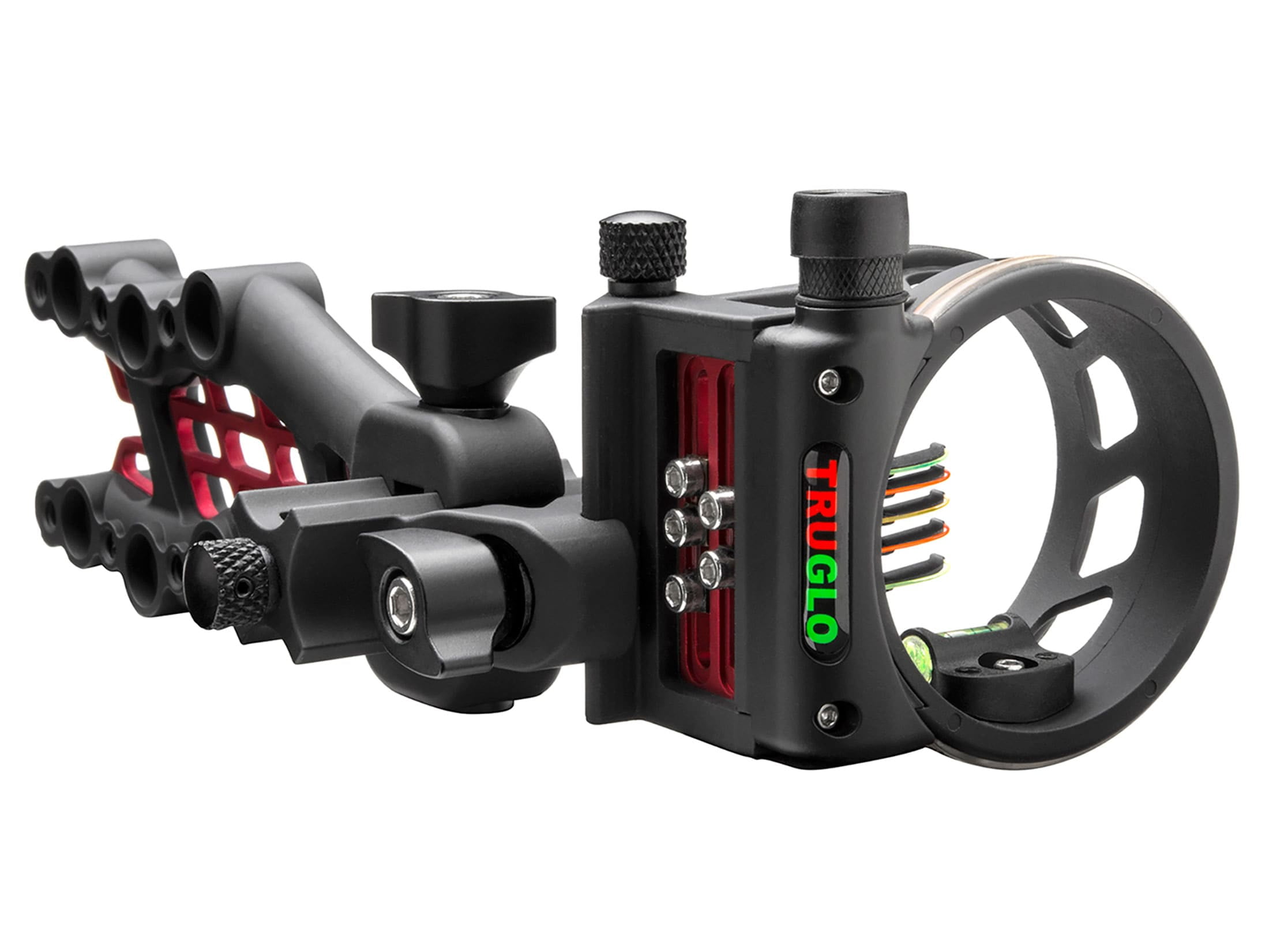 TruGlo Carbon Hybrid 5 Pin .019" Fiber Optic Archery Bow Sight, Matte Black - TG7515B