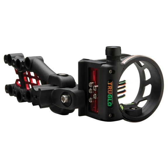 TruGlo Carbon Hybrid 5-Pin Bow Sight, Black ,.019 Pins with Light - TG7415B