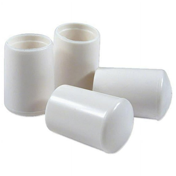 TruGuard Furniture Leg Tip, White Vinyl, 5/8-In., 4-Pk.