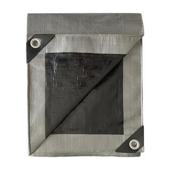TruGuard HD-GT-SB-0810 Storage Tarp Cover, Silver/Black Polyethylene, 8 x 10-Ft. - Quantity 6