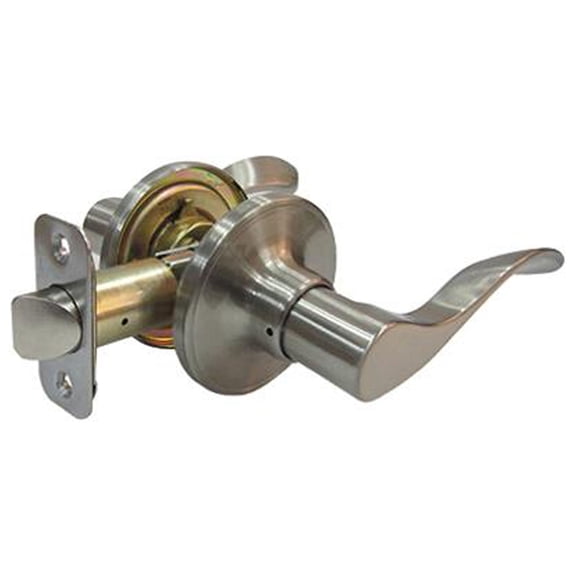 TruGuard LB6X203BZ Reversible Bergamo Passage Wave Lever Lockset, Satin Nickel - Quantity 6