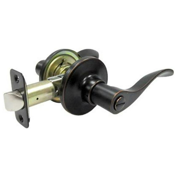 TruGuard LB6X701B Reversible Bergamo Wave Lever Privacy Lockset, Aged Bronze - Quantity 6
