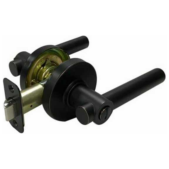 TruGuard LP2X701C Basel Privacy Leverset, Aged Bronze - Quantity 1