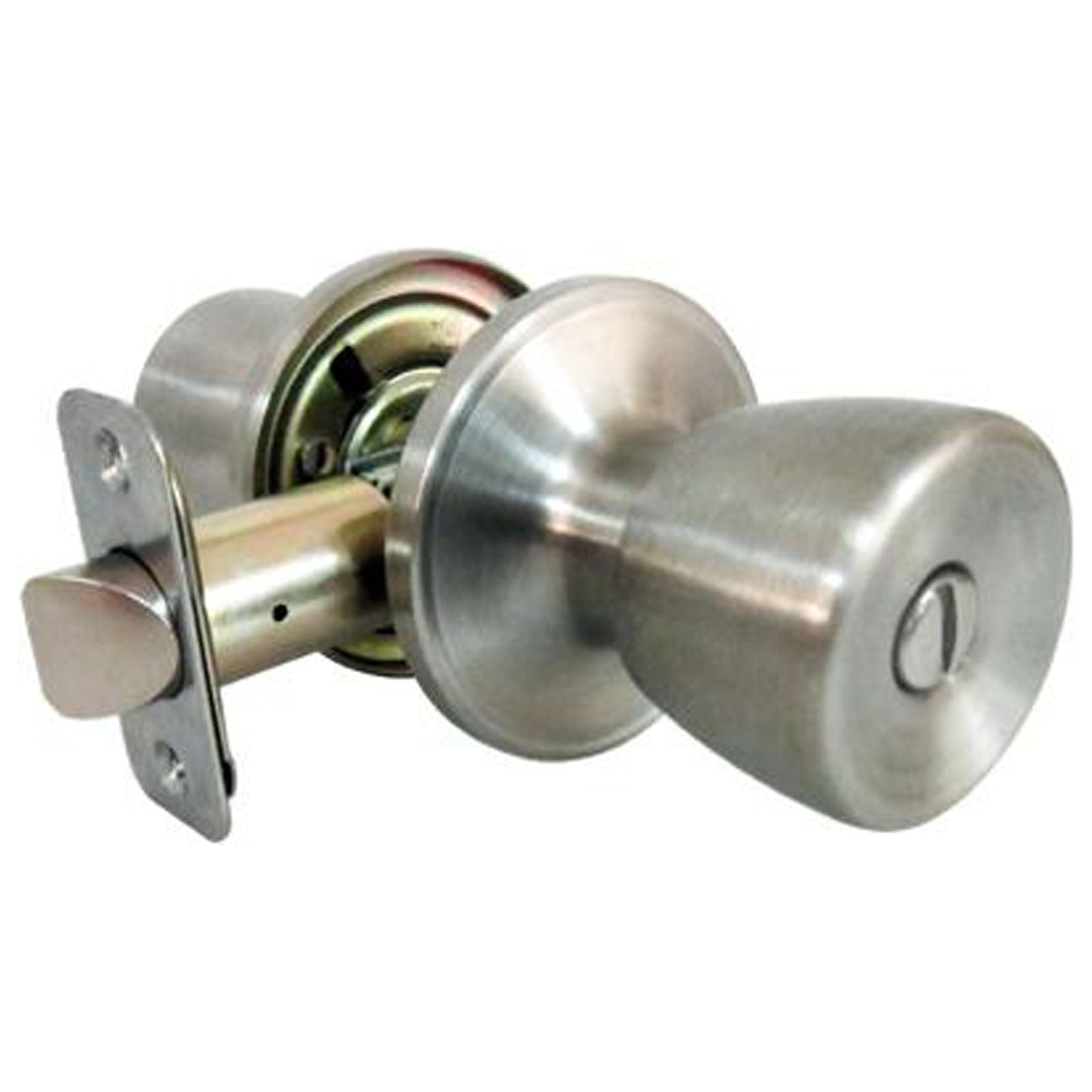 TruGuard TS610B Tulip-Style Knob Privacy Lockset, Stainless Steel ...
