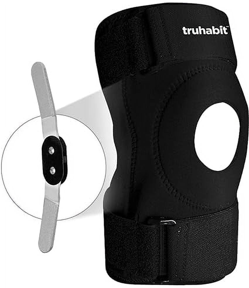 TruHabit Neoprene,Plastic Hinged Knee Brace For Knee PainOpen Patella