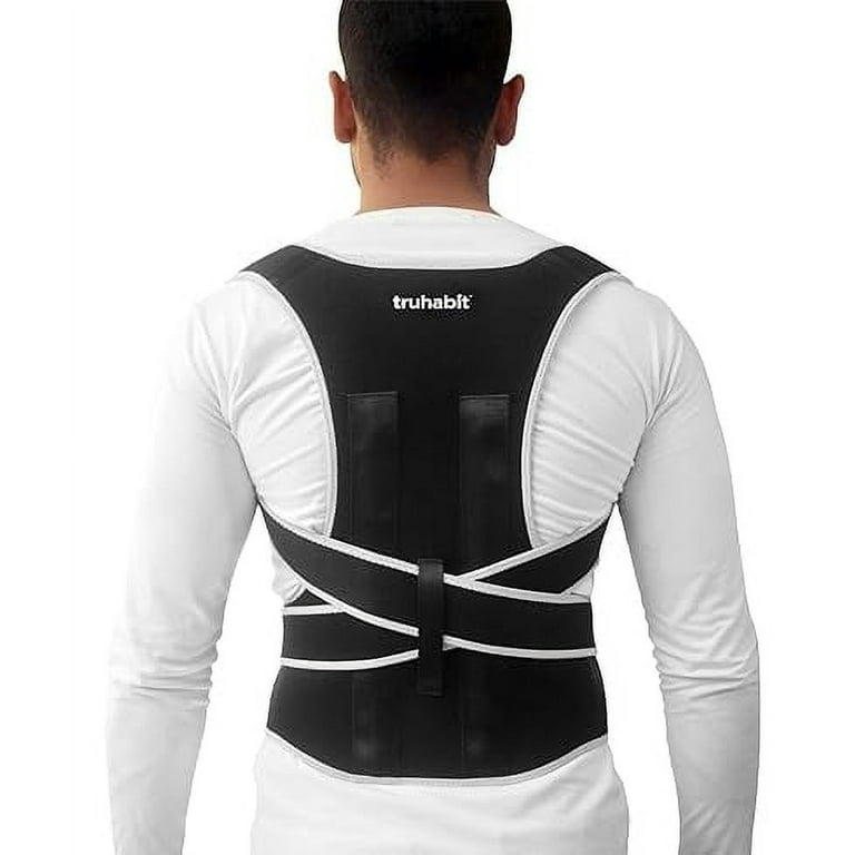 TruHabit Posture Corrector for Men Large Back Brace Back Support Belt Back Pain Belt for Pain relief Hump Prevention Adjustable Shoulder Support Back Belt for Back Pain Shoulder Belt for