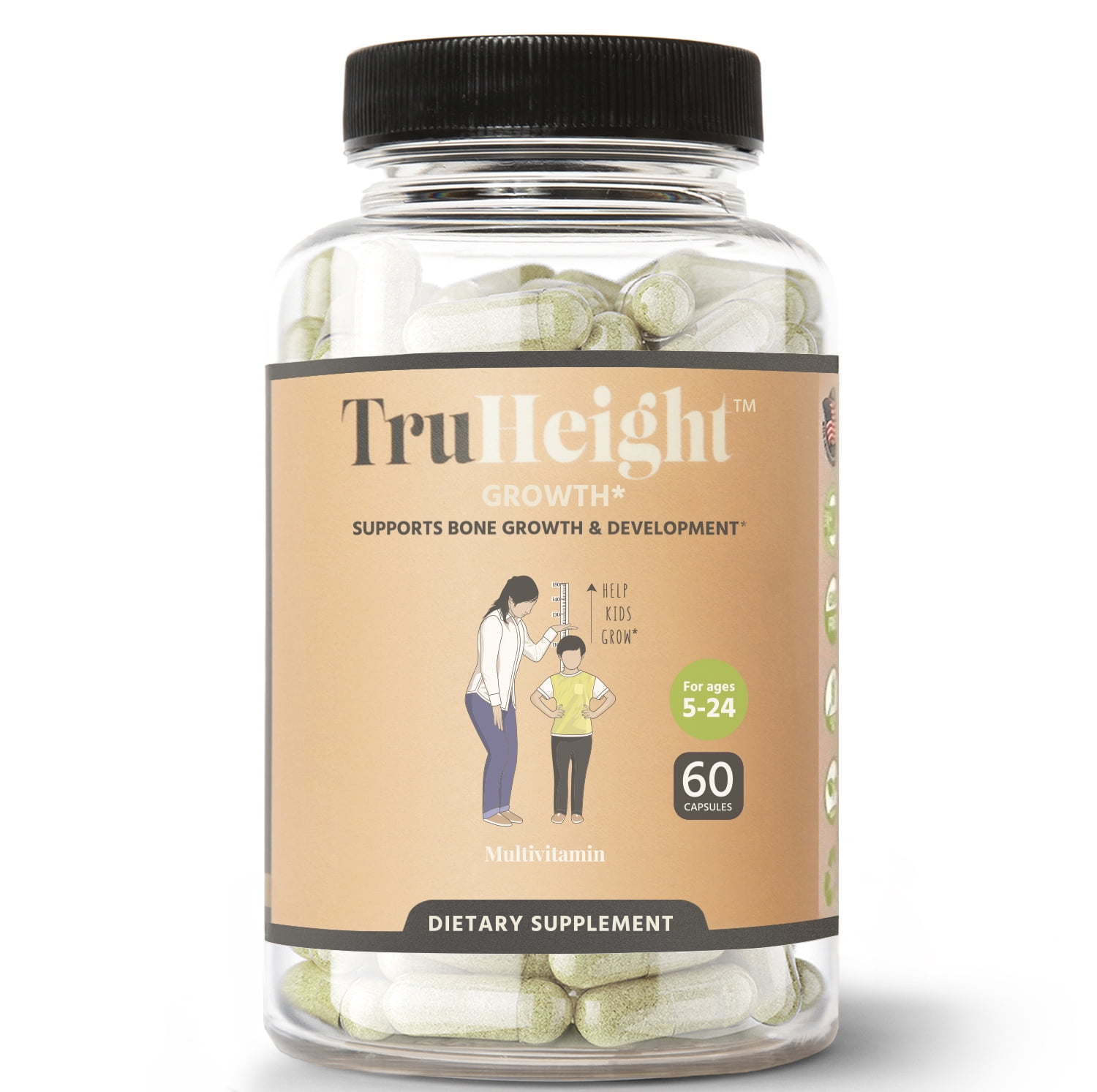 TruHeight - Powerful Growth Formula (Capsules) Vital Nutrients for Bone  Support - Keto with Indian Ginseng Ashwaganda & Nanometer Calcium - for  Ages