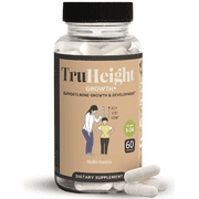 TruHeight Capsules - Growth & Development Supplement - Grow with Vital Nutrients for Kids & Teens - Keto with Ashwaganda & Nanometer Calcium - Increase Bone Strength, Ages 5+