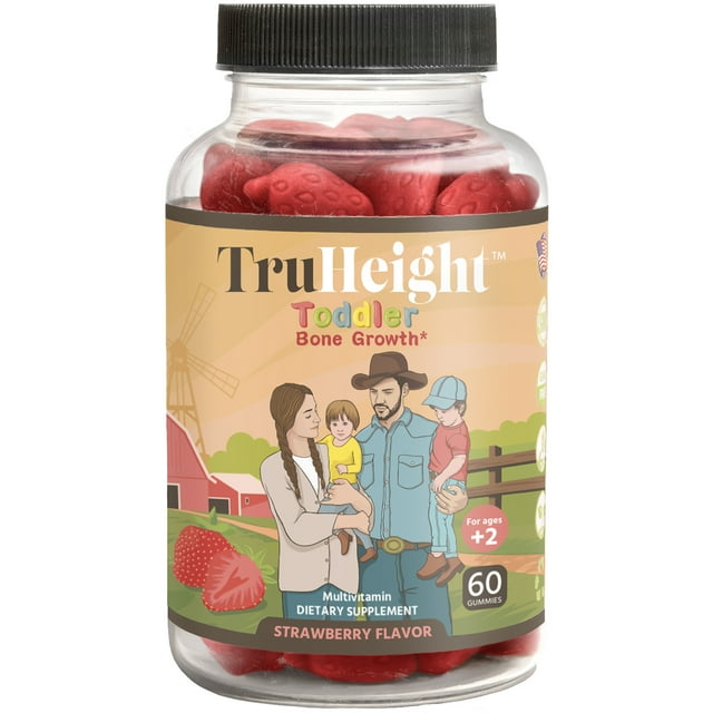 TruHeight Toddler Bone Growth Gummies (Ages 2+) All Natural Toddler