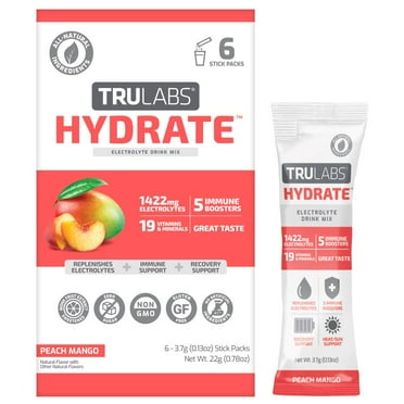 TruLabs® Hydrate Powders Peach Mango, 6 Count