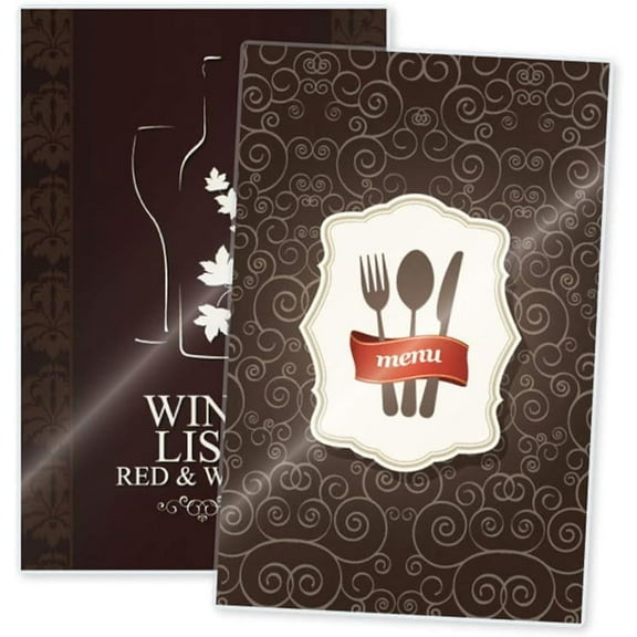 TruLam 3 Mil Laminating Pouches with Rounded Corners | Menu Large Size | 12 in. x 18 in. | Glossy Finish | Premium Adhesive for High-Clarity | 2 Carriers Included | 100 Pack