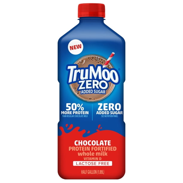 TruMoo Zero Lactose Free Whole Chocolate Milk Half Gallon - Walmart