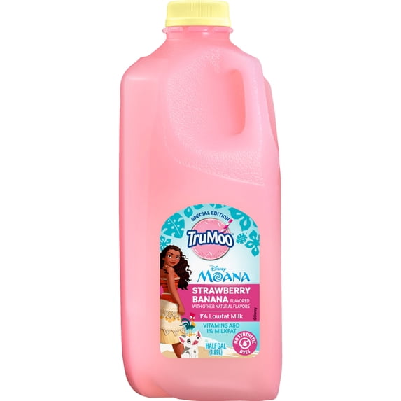 TruMoo Moana 1% Lowfat Strawberry Banana Milk, Half Gallon