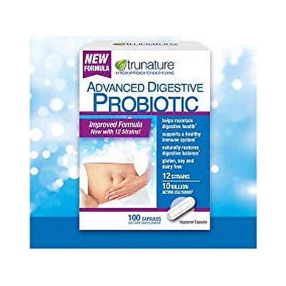 TruNature Digestive Probiotic Capsules, 100 Count
