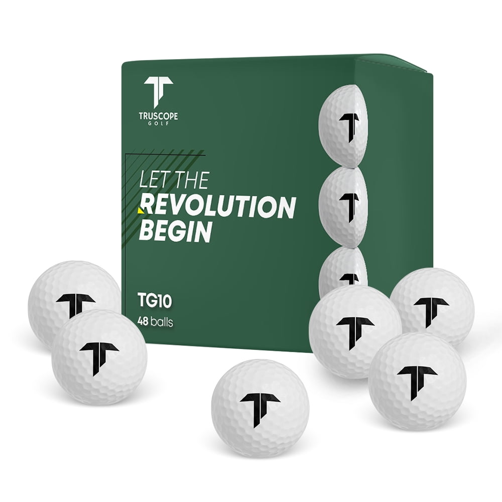 TruScope USGA Approved Golf Balls, Soft Core for Control &  Distance, New 48 Pack, White