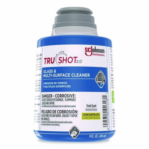 TruShot 2.0 Glass and Multisurface Cleaner, Fresh Scent, 9 oz Cartridge, 4/Carton | Bundle of 2