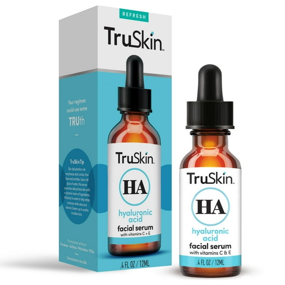 TruSkin Hyaluronic Acid Serum for Face, Hydrating Facial Serum, All Skin Types, 0.4 fl oz