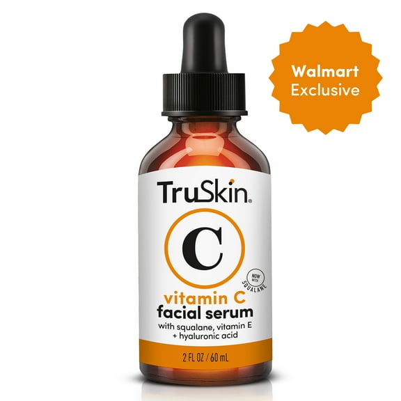 TruSkin Vitamin C Facial Serum, Anti-Aging Blend for Brighter-Looking Skin with Soothing Squalane, 2 fl oz