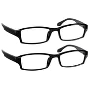 قارئات TruVision زجاج قراءة الإطار البلاستيكي للجنسين ، 2 Pack