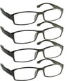 thumbnail image 1 of TruVision Readers Unisex Rectangle Frame 6.00 Reading Glasses, 4 Pack, 1 of 10