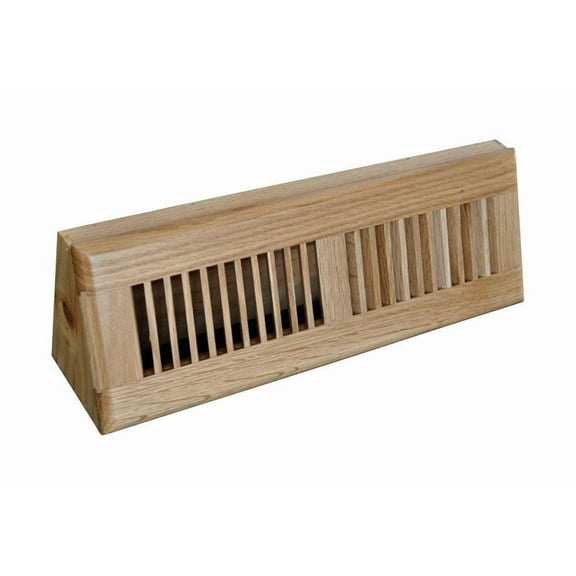 Tru Aire 4 in. H X 15 in. W 2-Way Oak Brown Wood Baseboard Diffuser