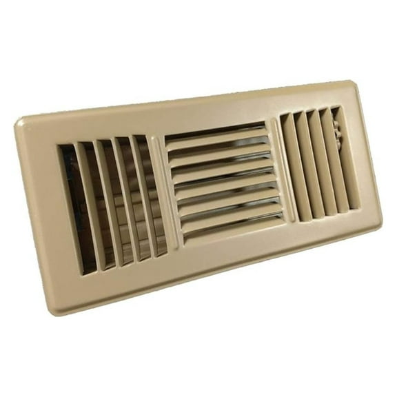 Truaire Floor Register 4x10 Inch - 3-Way Brown Air Diffuser - Smooth Glide Technology - Durable Steel Construction - Quiet Airflow Control for Central Air Systems