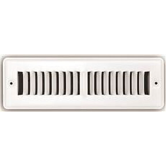 Truaire Stamped Toe Space Floor Diffuser, 2 In. X 10 In., White