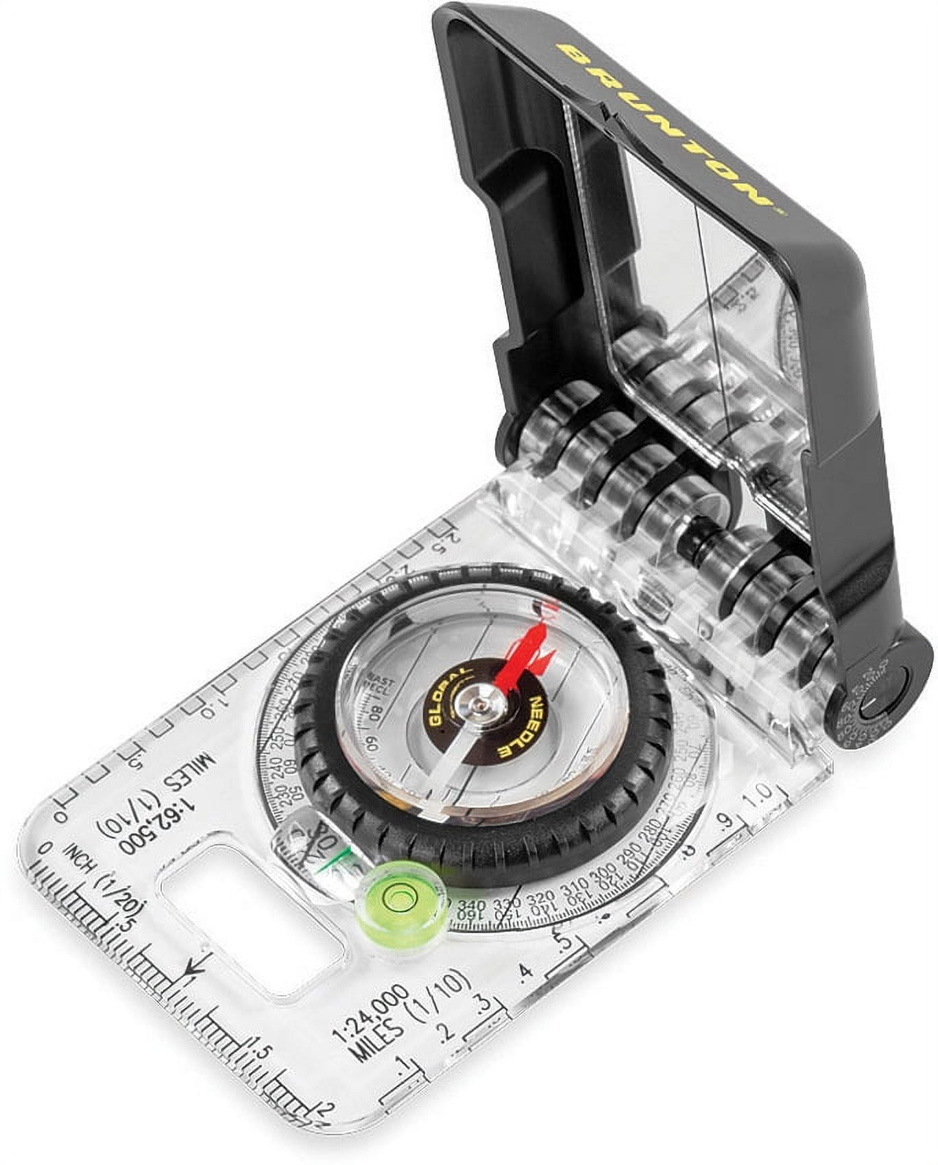 Brunton TruArc 15 Luminous Sighting Compass – Glow in the Dark Professional Navigation – Global Needle & Clinometer – Magnified Readout for Night Ops & Search and Rescue