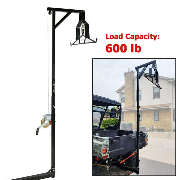 Truck 2" Hitch Game Hoist 600LB Big Game Hunting Deer Hoist Winch Lift w/Gambrel