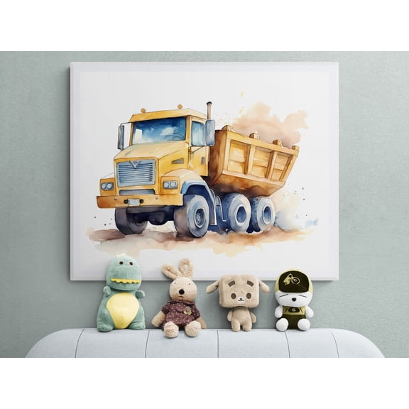 Truck Art Toddler Room Dump Truck Wall Decor Dump Truck Print Construction Decor Toddler Boy Room Decor Boy Bedroom Wall Art