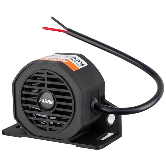 Truck Back up Alarm 110dB 12V-48V DC Car Reverse Alarm Horn Heavy-Duty Backup Warning Reversing Warning Alarms Waterproof Back Up Beeper (HT Equipped with Wire)