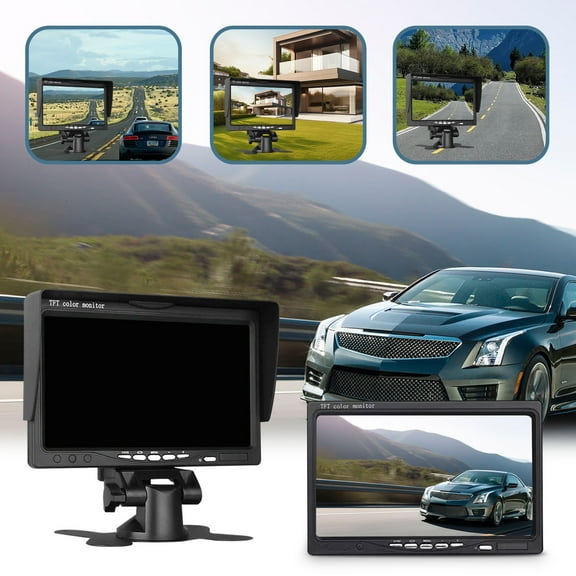 Truck Backup Camera with 1080P HD Display,LCD Monitor Backup Cameras Reversing,Night Vision, Waterproof RV Camera for Pickup Trucks, Cars, SUVs & RVs - Easy Installation,Wide View Angle