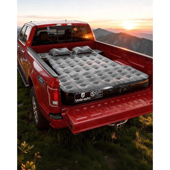 Built-in Pump Air Mattress for 5.5-5.8ft Short Truck Bed, Inflatable Airbed for Full Size Pickup Outdoor Camping Travel