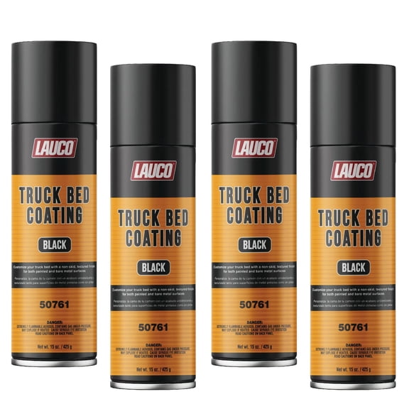 Truck Bed Coating Black Aerosol Spray Can 15oz - Textured, Suitable For All Truck Beds Quantity: 4 Pack