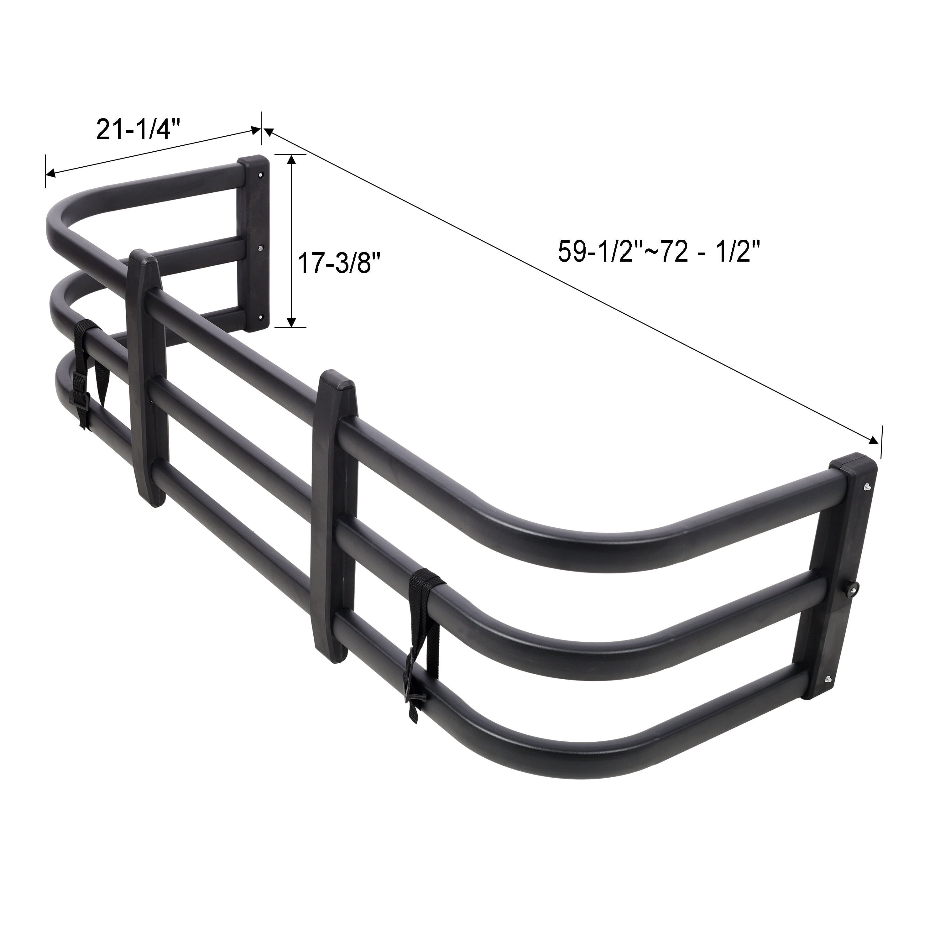 Truck Bed Extender, Aluminum Retractable Tailgate Extender,59.25"-72.25" Adjustable Length,Black,