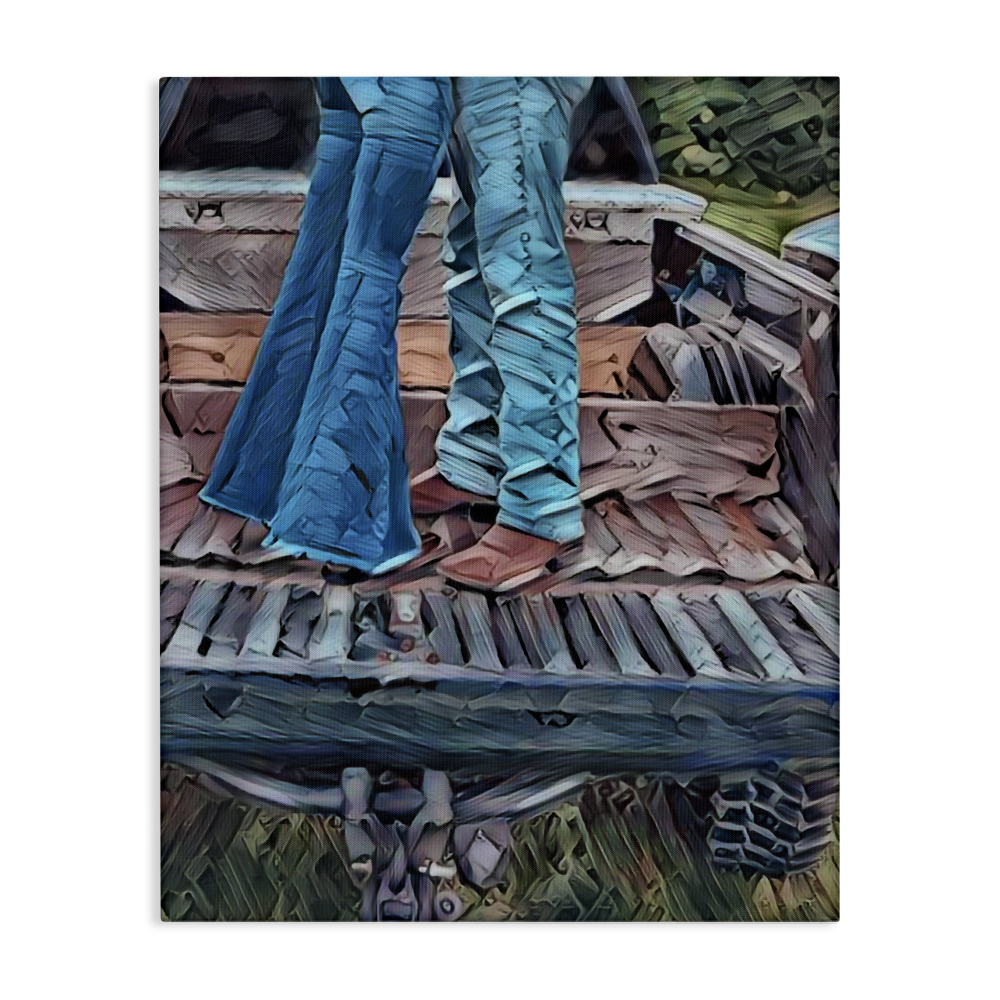 Truck Bed Kisses Canvas Wall Art, design by Jesse Keith