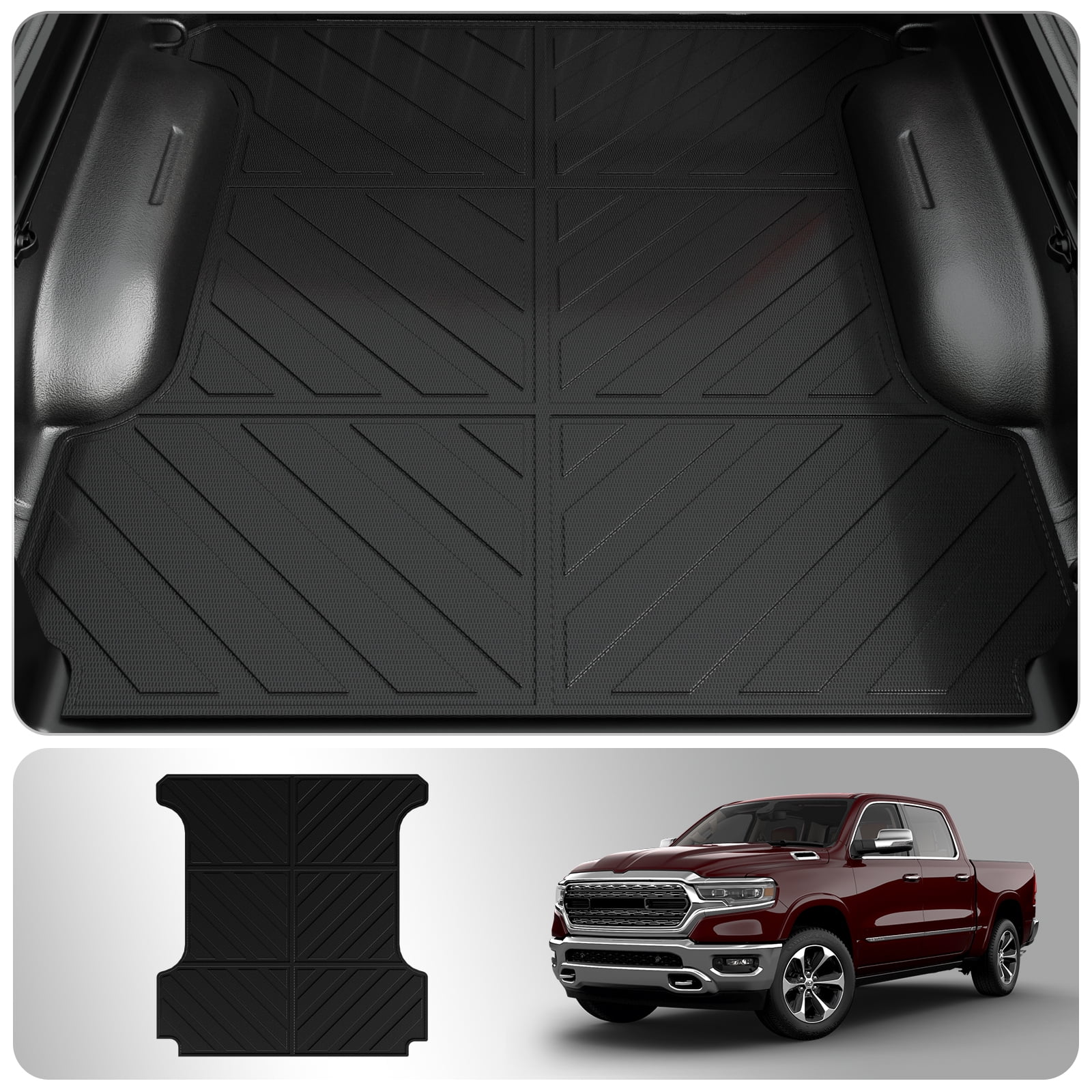 Truck Bed Mat For 2019-2025 Dodge Ram 1500 Bed Mat 5.7 FT
