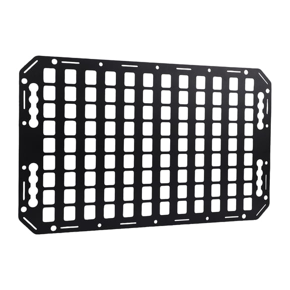Truck Bed Molle Panel 25x15.28in Aluminum L Track Cargo Storage Tool Rack SUV Pickup RV