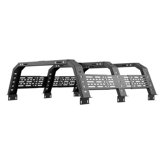Truck Bed Rack Overland, 49.2-67.9in Adjustable Steel Cargo Rack, 900lbs Capacity, for Tacoma, Gladiator JT, Mid-Size Trucks