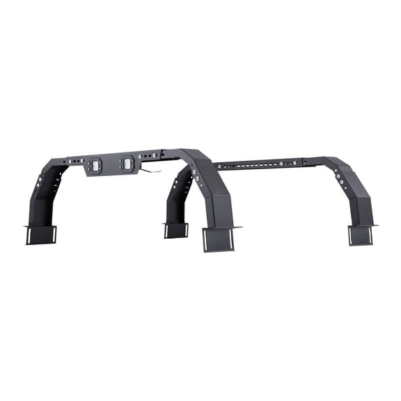Truck Bed Rack | Overland Adjustable Cargo Rack with LED Light | Ram 1500, F150, Silverado, Tundra, Gladiator, Ranger, Maverick