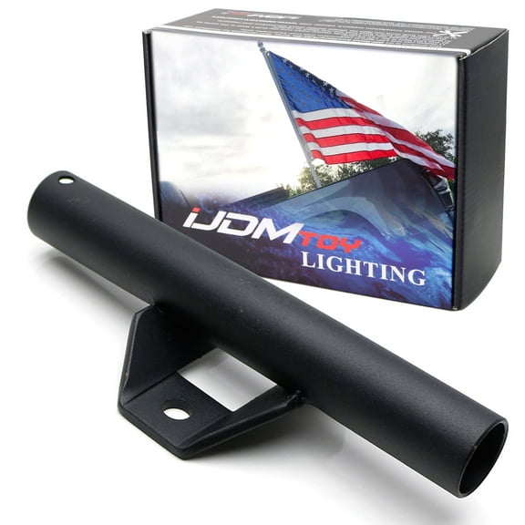 Truck Bed Rail Side Mount Flag Holder Kit, For Toyota Tundra Tacoma, Also Other Trucks w/ 1-Inch Gap Rail System