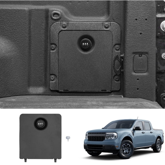 Truck Bed Storage Bin Code Lock Cover for 2022-2024 Ford Maverick Code Lock Design Bin Cover Bed Storage Bin Side Cover with Code Lock for 2023 Maverick Accessories
