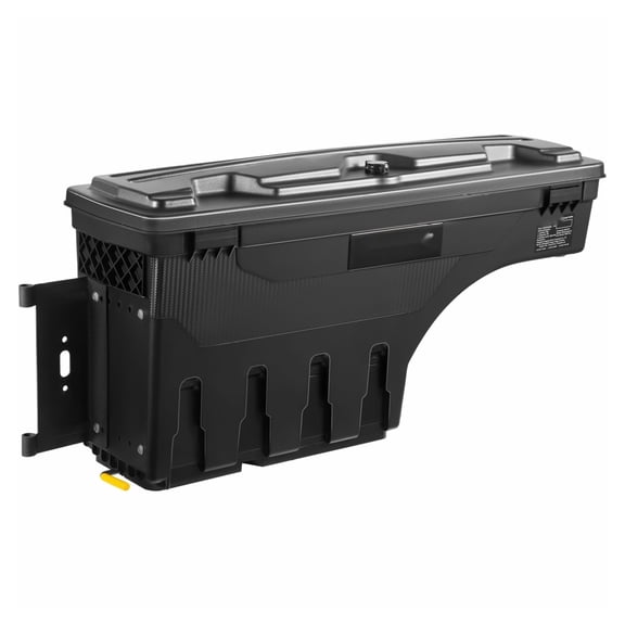 Truck Bed Storage Box, Lockable Wheel Well Organizer, 6.6 Gal ABS Toolbox for Ford F-150 2015-2021 Driver Side, Waterproof, Durable Tool Storage